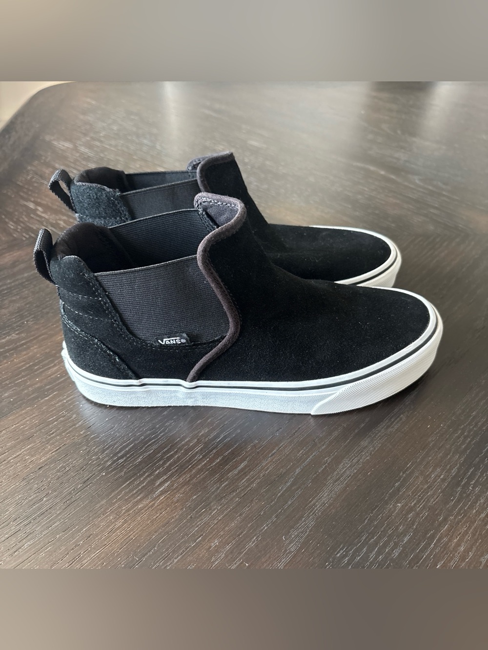Vans Asher Mid suede Black mid height slip-ons excellent condition W 8.5 - Picture 5 of 8